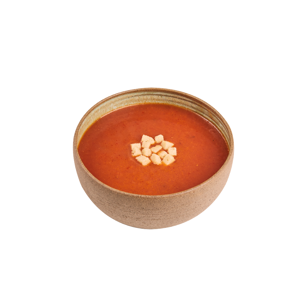 מרק עגבניות עם קרוטונים